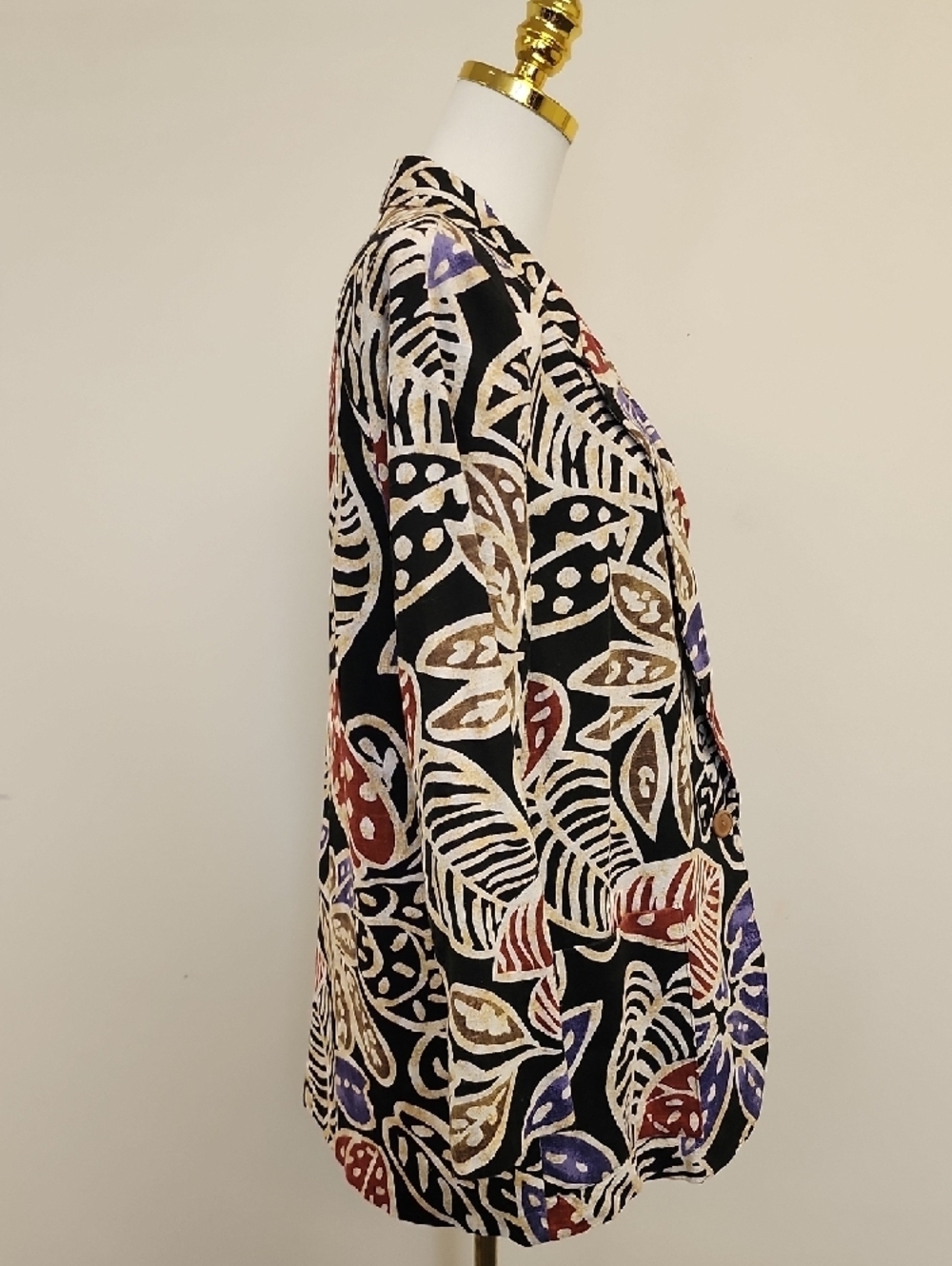 Danielle Bernstein Abstract Print Blazer Jacket Black Multi Color Size Medium - Picture 5 of 14